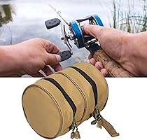 Amazon.co.jp: 釣りリールケース、大容量の円形二重層フライ